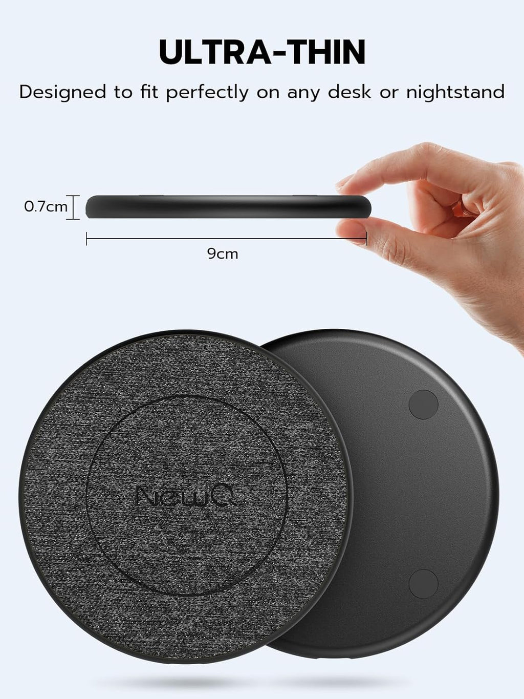 Wireless Charging Pad with 20W Adapter, 2 Pack