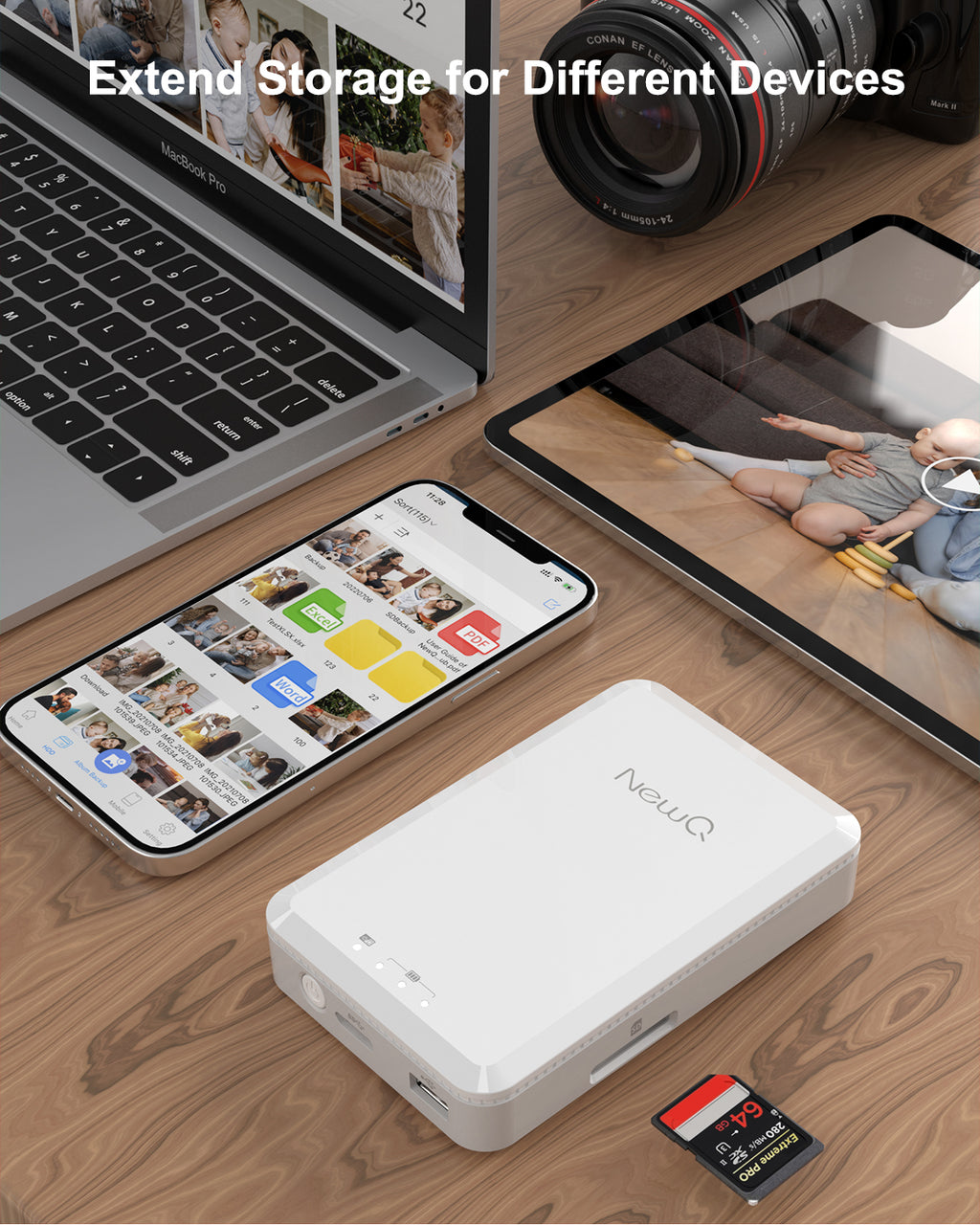External Hard Drive for iPhone Computer 2TB